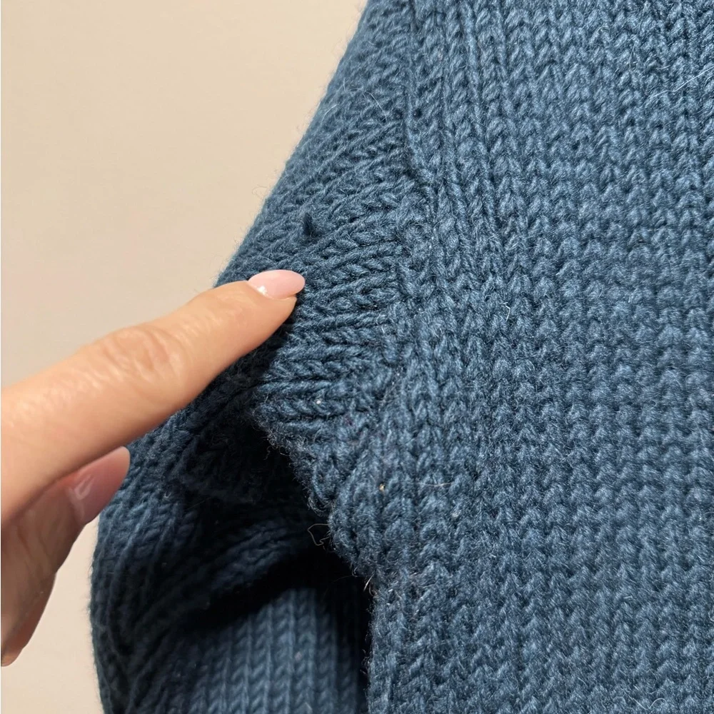 Vintage Laundromat Daisy Hand-Knit 100% Wool Fleece-Lined Hoodie - Women’s Small - Picture 11 of 15